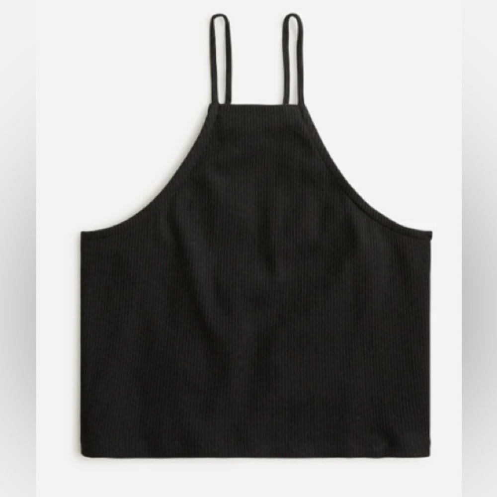 J. Crew Cotton vintage rib crop halter top
